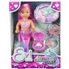 Simba 105733699 Evi Love Mermaid Pearl, bambola giocattolo a forma di sirena con clip per capelli e perla segreta, che può essere utilizzata con un anello, 12 cm, dai 3 anni in su