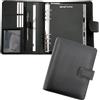 Bind T-5-1 - Agenda per ufficio, formato DIN A5, in pregiata nappa, colore: nero, con agenda senza inserto, organizer con chiusura magnetica, 24,5 x 21 x 5 cm