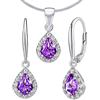SILVEGO Parure da Donna in Argento 925 con Vera Ametista Viola