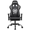 Subsonic Motorhead Sedia da Gioco o da Ufficio, Sedia Gaming Adulti, Seduta Confortevole, Poggiatesta Integrato, Braccioli e Altezza Regolabili, Schienale Ergonomico, Nero