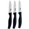 Pradel Excellence - Essenziali - Set di 3 coltelli da ufficio - Lame in ceramica - Presentate su carta - Taglio preciso e facile - Design elegante nero