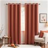 KOUFALL Tende arancioni, lunghezza 213 cm, per camera da letto, set di 2 pannelli, con occhielli, oscuranti, tende oscuranti per soggiorno, casa, ufficio, larghezza 106 x 213 cm di lunghezza
