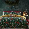 furn. Deck The Halls Set copripiumino matrimoniale, cotone, poliestere, verde pino