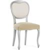 Eysa Pack de 2 fodere bielastiche per sedia senza schienale colore beige disegno Harlem