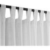VOILYBIRD Tende semitrasparenti in lino bianco con passanti per filtrare la luce, eleganti tende e tende per soggiorno, lunghezza 132 x 213 cm, set di 2 pannelli