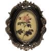 CISOO Cornice portafoto ovale vintage da 10 x 15 cm, da appendere al tavolo, decorazione per la casa retrò, decorazione artistica per galleria fotografica (nero e oro)