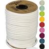 Halbach Seidenbänder 15640 - Tubo per maglieria, 4 mm, colore: Bianco naturale