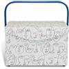 Prym 612077 - Cestino da cucito in cotone, 320 x 170 x 185 mm, colore: panna