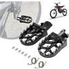 Runfarr Pedane Moto,Pedalina Poggiapiedi Moto Pedane in lega di Alluminio CNC per Surron Light Bee X160 X260 Talaria Sting MX3/R MX4 X3/CRF150F CRF230F 03-19/E Ride Pro S SS 2.0 3.0 Nero