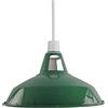 DC Voltage Paralumi da soffitto in metallo, stile retrò, moderno, facili da montare, per lampade a sospensione industriali vintage, camera da letto, cucina, bagno paralume antico (verde)