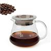 KINHARD 360 ml per caffettiera, teiera in vetro termico, caraffa da caffè universale