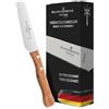 Schwertkrone Solingen Coltello da Colazione in Legno d'Ulivo - Tradizione e Qualità - Coltello da burro e panini con lama ondulata - Acciaio INOX