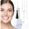 Orisary Idropulsore Dentale Portatile Senza Fili, Con 5 Ugelli E 5 Modalità, Pulisce Efficacemente i Denti, Ricarica USB, 300ML, Adatto Per La Casa E Il Viaggio Water Flosser docce orali