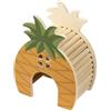 Dehner Casetta per roditori per criceti/roditori/Topi Circa 14 x 18 x 9 cm, in Legno di Pino/Compensato Certificato FSC®, Arancione/Verde/Naturale