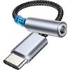 CKCN Adattatore USB C a Jack 3,5 mm, Adattatore USB Type C Connettore Jack da 3,5mm, Adattatore Audio USB C a Cavo Dongle Aux con DAC Chipset per Samsung Galaxy S21+ S20 Ultra S20+, Huawei
