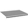 vidaXL Tessuto Ricambio per Tenda da Sole Antracite e Bianco 3,5x2,5 m