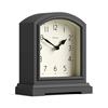 Jones Clocks® Tavern Orologio a camino | Design moderno della sommità ad arco | Grigio scuro | Stile classico contemporaneo per scrivania, tavolo, mensola o comodino