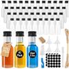 Furuising 42 Pezzi Mini Bottiglie Alcolici di Plastica, 25ml Bottiglie di Liquore, Riutilizzabili Mini Bottiglie Liquori con Imbuto, Penna bianca, Cartellini per Matrimoni Feste