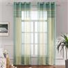 MIULEE 2 Pannelli Tende Trasparenti a Righe per Finestre di Casa, Soggiorno, Cameretta Bambini e Camera da Letto - 140 X 260 CM Celeste Giallo