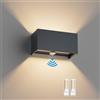 Klighten 1PCS Lampada da Parete Interno/Esterno con Sensore di Movimento, con Sorgente Luminosa Sostituibile Lampadina G9, 3000K Angolo del Fascio Regolabile Applique Esterno (Antracite)