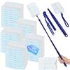 LCXCXY 50 Pezzi per Swiffer Piumini Ricambi Kit, Aspiratore con 2 maniglie, panni compatibili per Swiffer Starter Kit Duster, per Duster, per Scuola, Ufficio, Casa