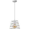 Osairous Lampadario Cucina a Sospensione Ferro, Lampadario Soggiorno E27, 120cm Lampadari Cucina Moderni, Lampadario Camera da Letto, Bianco Diametro 20cm