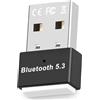 VAWSVOCS Adattatore Bluetooth per PC 5.3,USB Bluetooth Adapter Dongle 328ft/20 m,USB EDR Bluetooth ricevitore trasmettitore per desktop,PC,cuffie,tastiera,Bluetooth stereo,con Windows 11/10/8.1/7