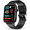 SOUYIE Smartwatch Damen Herren mit Telefonfunktion, 1.9 Touchscreen Smart Watch, Fitnessuhr mit Stoppuhr, IP67 Waterproof Smart Watch mit Herzfrequenz Blutsauerstoff für Andriod iOS