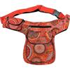 Ethnique Mode Marsupio in tessuto marsupio stile etnico marsupio cintura cintura cintura da corsa uomo donna stile hippie, Colore: rosso, taglia unica, etnico