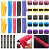 YOUNGSAY 30 Pezzi Grip Racchetta Tennis, 105/110 cm Traspirante e Asciutto Grip Tennis, Comodo e Antiscivolo Nastro Racchetta Tennis, per Tennis e Badminton (2 Stili, 5 Colori)