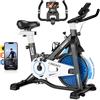 LABGREY Cyclette Professionale, Bicicletta ad attrito Indoor da Camera con Schermo LCD e Portabicchieri, Volano 15kg, per Fitness ed Esercizio a Casa (Nero - Resistenza Magnetica)