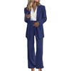 HAOLEI Tailleur Donna Eleganti Tailleur Pantalone Completo Blazer Curvy Blazer a Maniche Lungh Pantaloni Giacche Ufficio da Abito in Due Pezzi Completi di Pantaloni da Cerimonia Set per Matrimoni e Feste