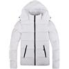 NOAGENJT Giacca da uomo in panno di pane ispessito con cappuccio invernale FullZipper tinta unita imbottito in cotone taglie forti Winterjacke