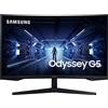 Samsung Monitor Gaming Odyssey G5 (C32G55), Curvo (1000R), 32, 2560x1440 (WQHD 2K), HDR10, VA, 144 Hz, 1 ms, FreeSync Premium, HDMI, Display Port, Ingresso Audio, Flicker Free, Nero