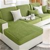 BXFUL Copriseduta Divano Elasticizzato Ciniglia, Fodera per Cuscino Elasticità del Divano, Antiscivolo Protezione del Cuscino Sedile del Divano (60x80cm,Verde)