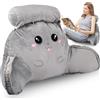 Generic Cuscino terapeutico da lettura, 69,8 x 42,9 cm, grande, in peluche, cuscino di supporto per la schiena, ergonomico, staccabile, per letto, con braccia di supporto, per leggere e rilassarsi (gatto)