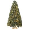 LIFERUN Albero di Natale Artificiale 210 cm, Albero di Natale Luxury Realistico, Folto, Aghi di Pino Pretrattati Realistici, con Supporto in Legno Fatto a Mano, 300 Luci Bianche Calde, 600 Punte, Ignifugo