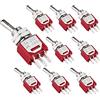 Clyxgs CLDIY - Interruttore a levetta ON/ON, 2 posizioni, 3 pin, SPDT Mini Micro AC 250 V, 1,5 A, 120 V, 3 A, 10 pezzi
