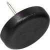 Adsamm PG-N-BL-25-32 PG-N-BL-25 - 32 feltrini in plastica con chiodo, diametro 25 mm, colore: Nero