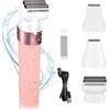 Vusddy Epilatore da donna 3 in 1 rasoio da donna in acciaio inox ABS rasoio elettrico intimo per donne trimmer ricaricabile donna con stazione di ricarica USB