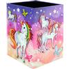 HERMA 19738 - Cestino per la spazzatura con unicorno da 15 litri, pieghevole, in cartone resistente, sottile, per ragazze e ragazzi, rettangolare, per cameretta dei bambini, camera da letto, studio