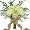 LESING Bouquet da sposa con ortensia artificiale, bouquet di rose artificiali fatto a mano, romantico bouquet da sposa per damigella d'onore con fiori, 32,5 cm (bouquet, ortensia bianca)