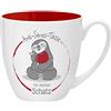 GRUSS & CO 45520 - Tazza anti-stress per il vostro tesoro, 45 cl, idea regalo, in porcellana New Bone Cina, 9,5 cm, colore: rosso