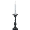 DRW Portacandele da tavolo in metallo nero 9,5x9,5x25 cm