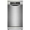 Bosch SPS6YMI14E Serie 6, Lavastoviglie da libera installazione, Home Connect, PerfectDry: Asciugatura impeccabile, consumi ridotti, Diagnostica da remoto, EmotionLight, Acciaio, 45cm