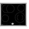 Neff Piano cottura elettrico T16BT76N0 N70/60 cm/Twistpad/zona di arrostimento/vetroceramica, struttura in acciaio inossidabile con twist pad