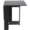 HUOLE Tavolo Pieghevole in Legno Tavolo Richiudibile con Ruote per 6 PersoneTavolo da Pranzo Design Moderno Pieghevole Legno Tavolo da Pranzo Design Moderno (103 * 76 * 73.4cm (noir))