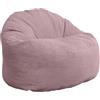 bananair - Pouf Poltrona Sacco in Velluto a Coste Larghe - Morbido e Confortevole - Imbottitura in Schiuma, Ottimo Supporto per la Schiena - Pouf Divano Gigante (100 cm, Rosa)