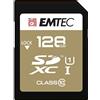 Emtec SDXC 128 GB Class10 Gold + scheda di memoria SDXC classe 10 da 128 GB, SDXC, classe 10, 85 MB/s, nero, marrone)