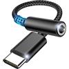CKCN Adattatore per jack per cuffie da 3,5 mm, adattatore jack USB tipo C con DAC, cuffie digitali tipo C a audio, compatibile con Galaxy S21 S20 S20+, MacBook Pro, Huawei